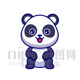 可爱卡通大熊猫