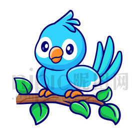 可爱卡通鹦鹉