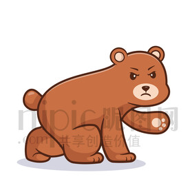 可爱卡通棕熊狗熊