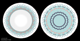 陶瓷餐盘花纸花面图案