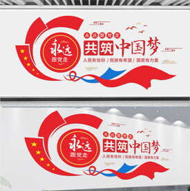 永远跟党走文化墙.