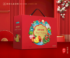 桃子礼盒 油桃包装