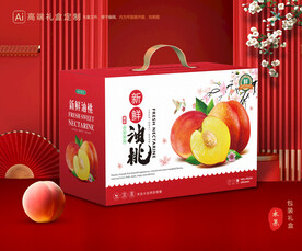 桃子礼盒 油桃包装