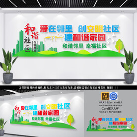 和谐社区文化墙