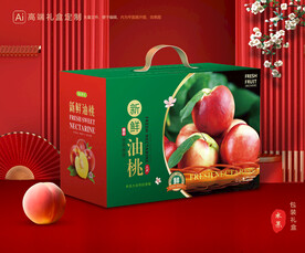 桃子礼盒 油桃包装