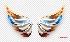 酷炫动漫卡通羽毛翅膀