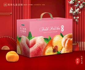 桃子礼盒 蟠桃包装