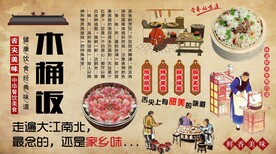 木桶饭背景墙
