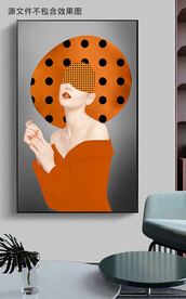 现代简约轻奢女郎装饰画