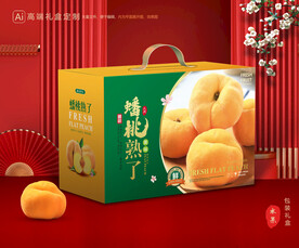 桃子礼盒 蟠桃包装