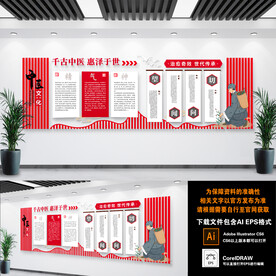 古典中医院文化墙