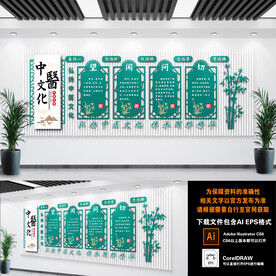 传统中医院文化墙