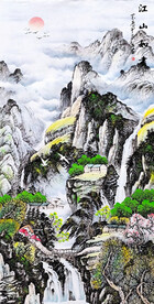 国画玄关山水