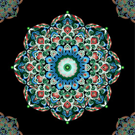 敦煌壁画宝相花团花莲花吉祥图案