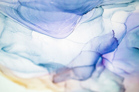 蓝色水彩水墨装饰画背景