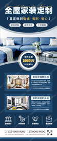 全屋家装定制宣传海报