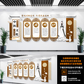 传统中医院文化墙