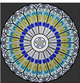 天花吊顶穹顶彩色玻璃