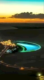 鸣沙山月牙泉夜景