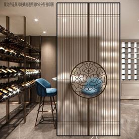 高清分层透明底屏风玻璃打印图