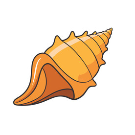 矢量动物海洋生物海螺