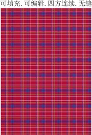 红色格子面料