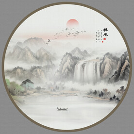 禅意山水画