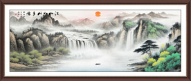 国画瀑布