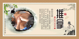 中式展板中医推拿按摩 
