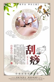 中医刮痧中医养生海报