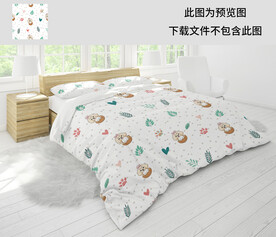 矢量小狗四方连续图图案