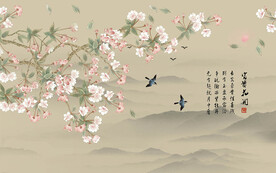 新中式工笔画花鸟