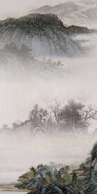 简约 新传山水玄关 TiF分层