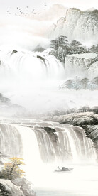 高档 新款山水玄关 TiF分层