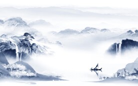 高档 大气中式山水 TIF分层