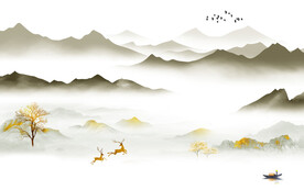 简约 高档意境山水 TIF分层