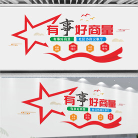 有事好商量文化墙