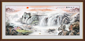 山水画山水风景