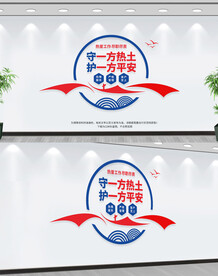 保安公司文化墙