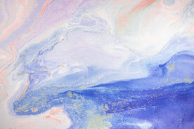 蓝色水彩水墨装饰画背景