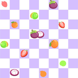 紫色格子水果