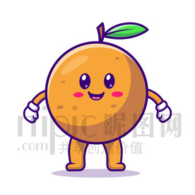 可爱卡通橙子