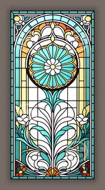 教堂蒂凡尼吊顶穹顶彩绘玻璃图案