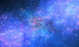 蓝紫星空背景图