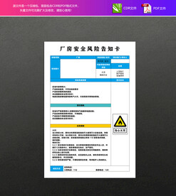 厂房安全风险告知卡