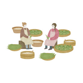 包粽子卡通场景