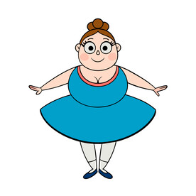 矢量人物跳舞的女人