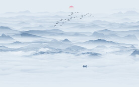 水墨意境山水画图