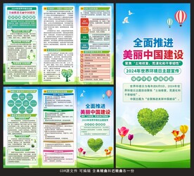 世界环境日三折页