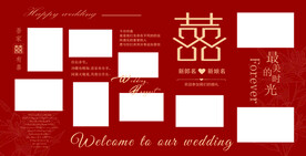 红色婚礼背景